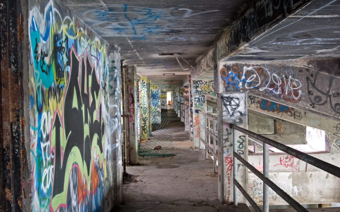Hallway Narrow Graffiti