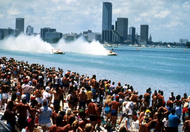Power Boat in Stands