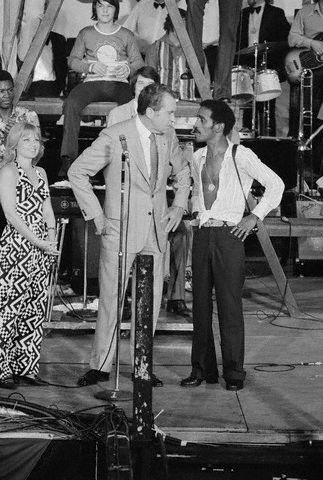 Richard Nixon and Sammy Davis Jr at Marine Stadium
